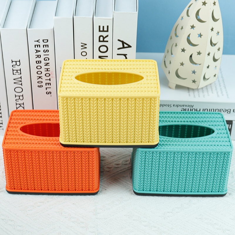 855 Rattan Weave Tissue Box 2