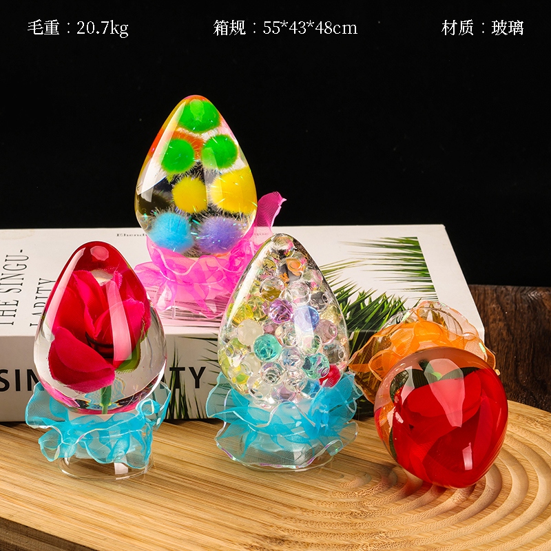 Grandes Ornamentos de Cristal de Color Eléctrico