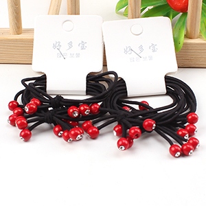 Tres Cuentas Rojas de Rhinestone Anotadas de Pelo