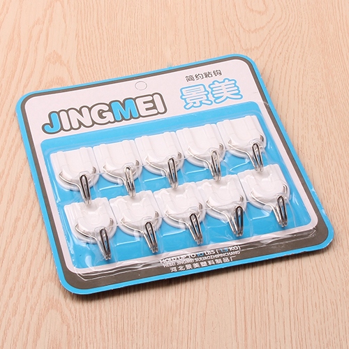 Jingmei 109 Diez Ganchos Adhesivos