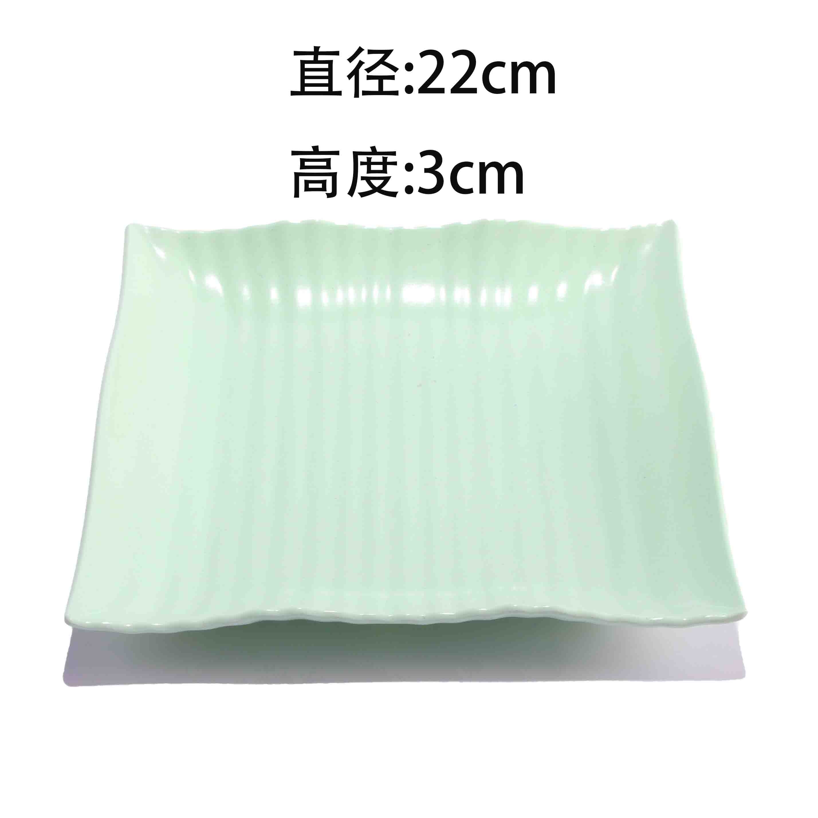 320-9 Ribbed Faux Porcelain Plate 3