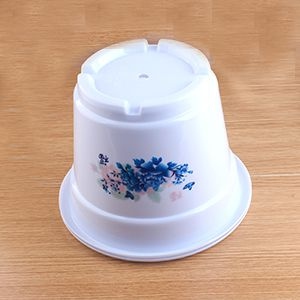 C-16 White Flower Pot 2