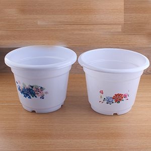 C-16 White Flower Pot 3