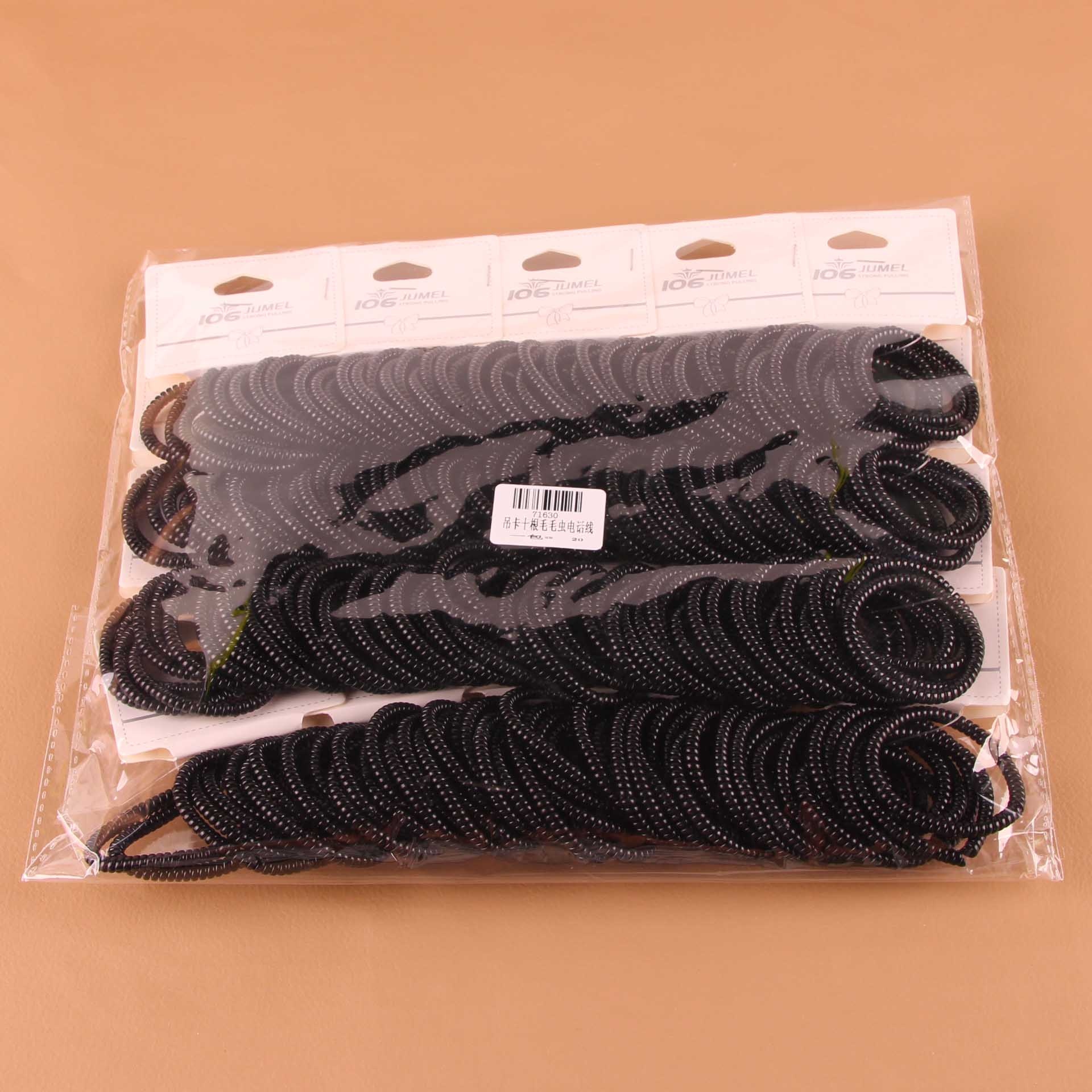 Header Cards Packaging Ten Caterpillar Spiral Hair Ties 3