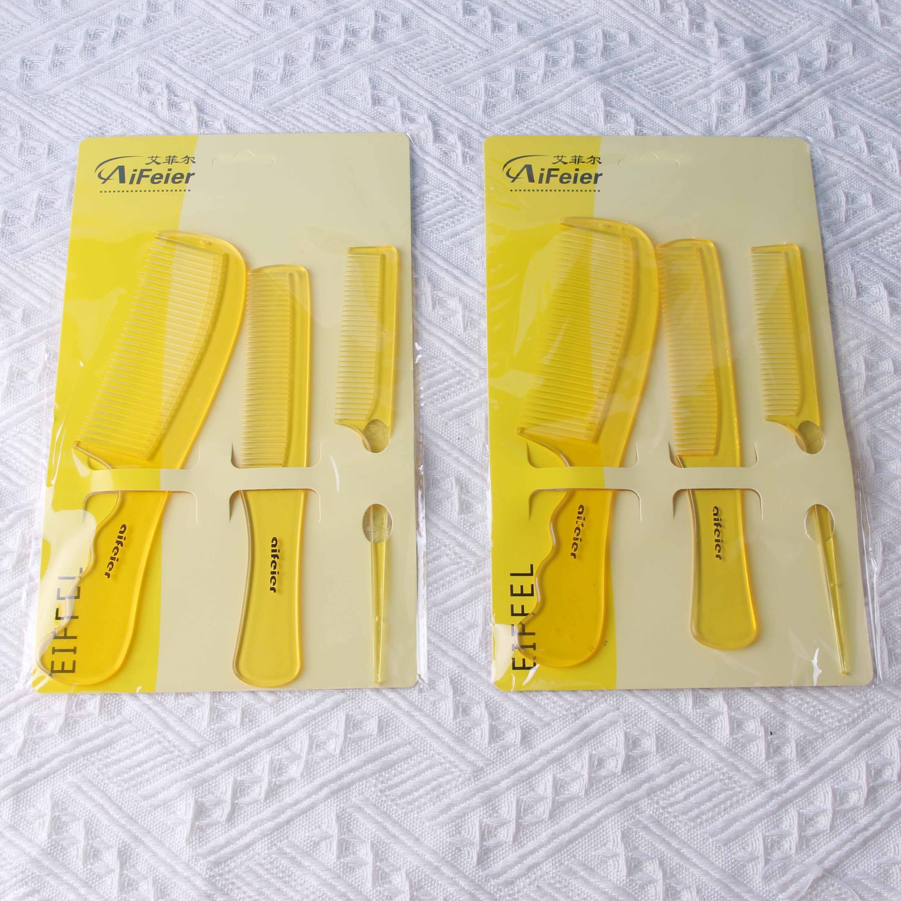 Cow Horn Comb Three-piece SET 3