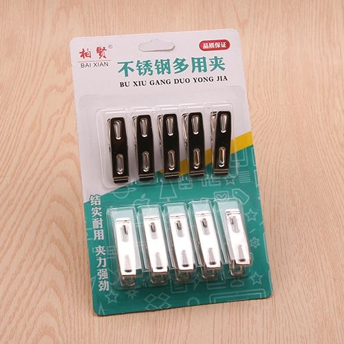 Tarjeta Boxian Con 10 Clips de Acero Inoxidable