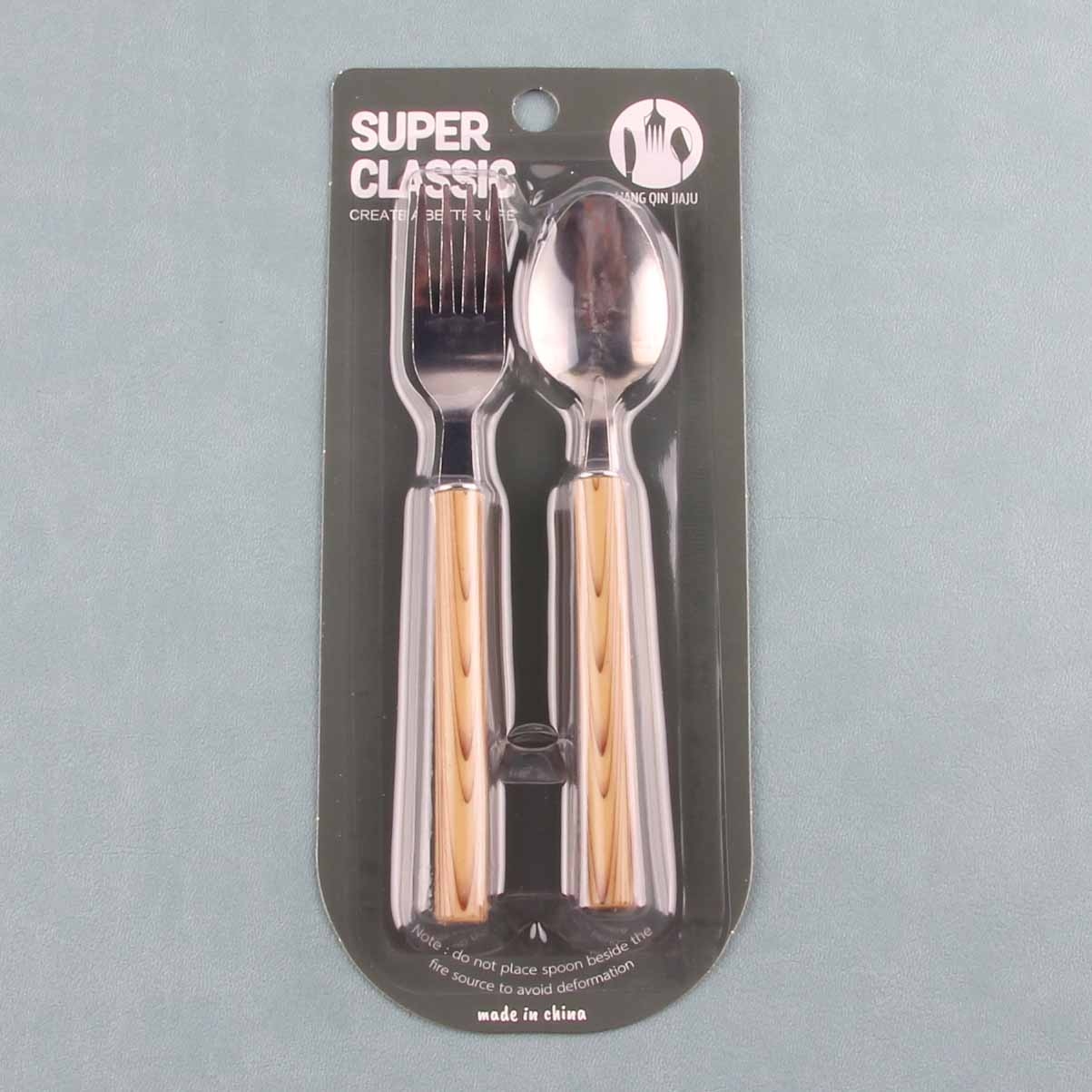 7062 Tarjeta de Succión Pequeña Espork de Grano de Madera 2