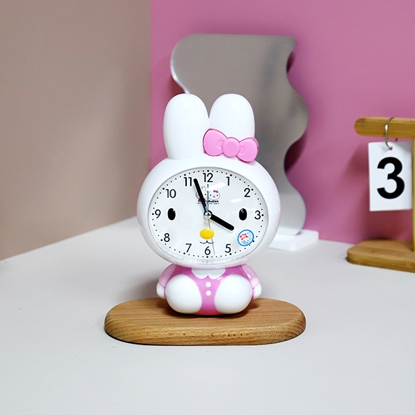 AY-19029C de Dibujos Animados (Rabbit) Reloj de Alarma de Luz de Doble Tono 4