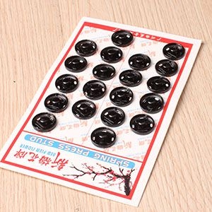 Plum Blossom No. 4 Button (Black) 3