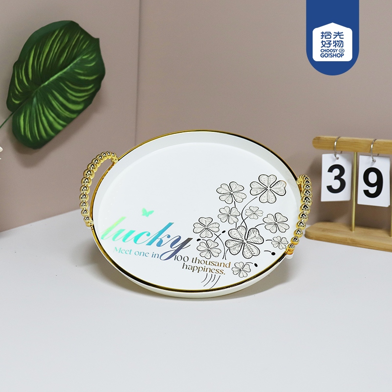 6528-3C Manija de Cuentas Redonda de Tamaño Pequeño Tray Decal 2