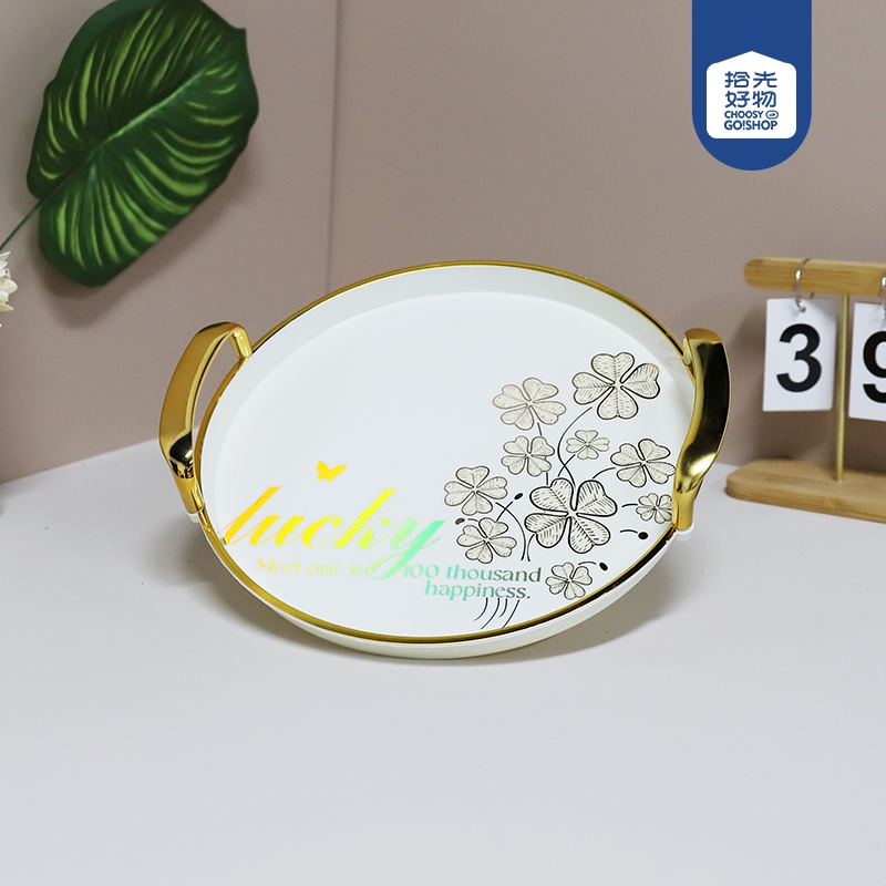 6528-2C Tamaño Pequeño Redondo Tray Decal 2