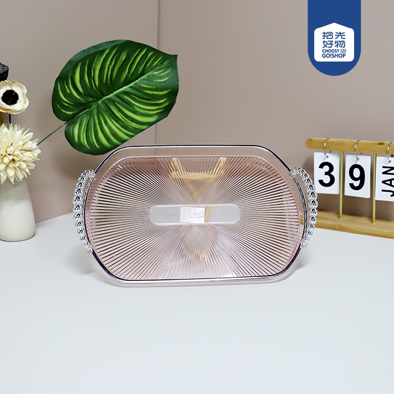 6598-1C Mango de Cuentas Oval Transparent Pequeño Tamaño Tray 2