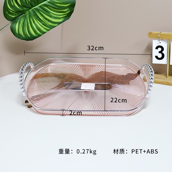 6598-1C Mango de Cuentas Oval Transparent Pequeño Tamaño Tray 3