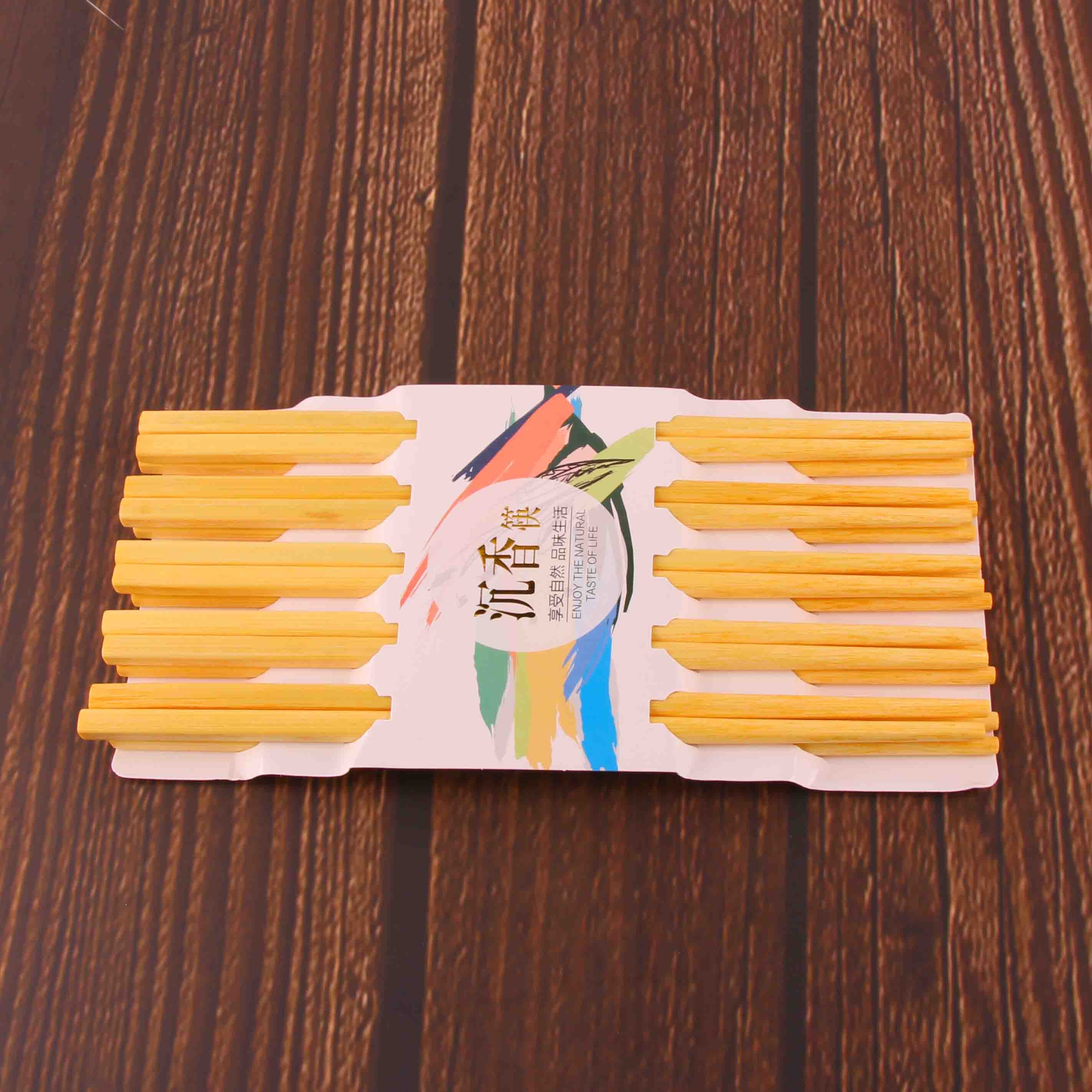 Acogiendo los Palillos de Agarwood Amarillo Claro (10 Pares) 3