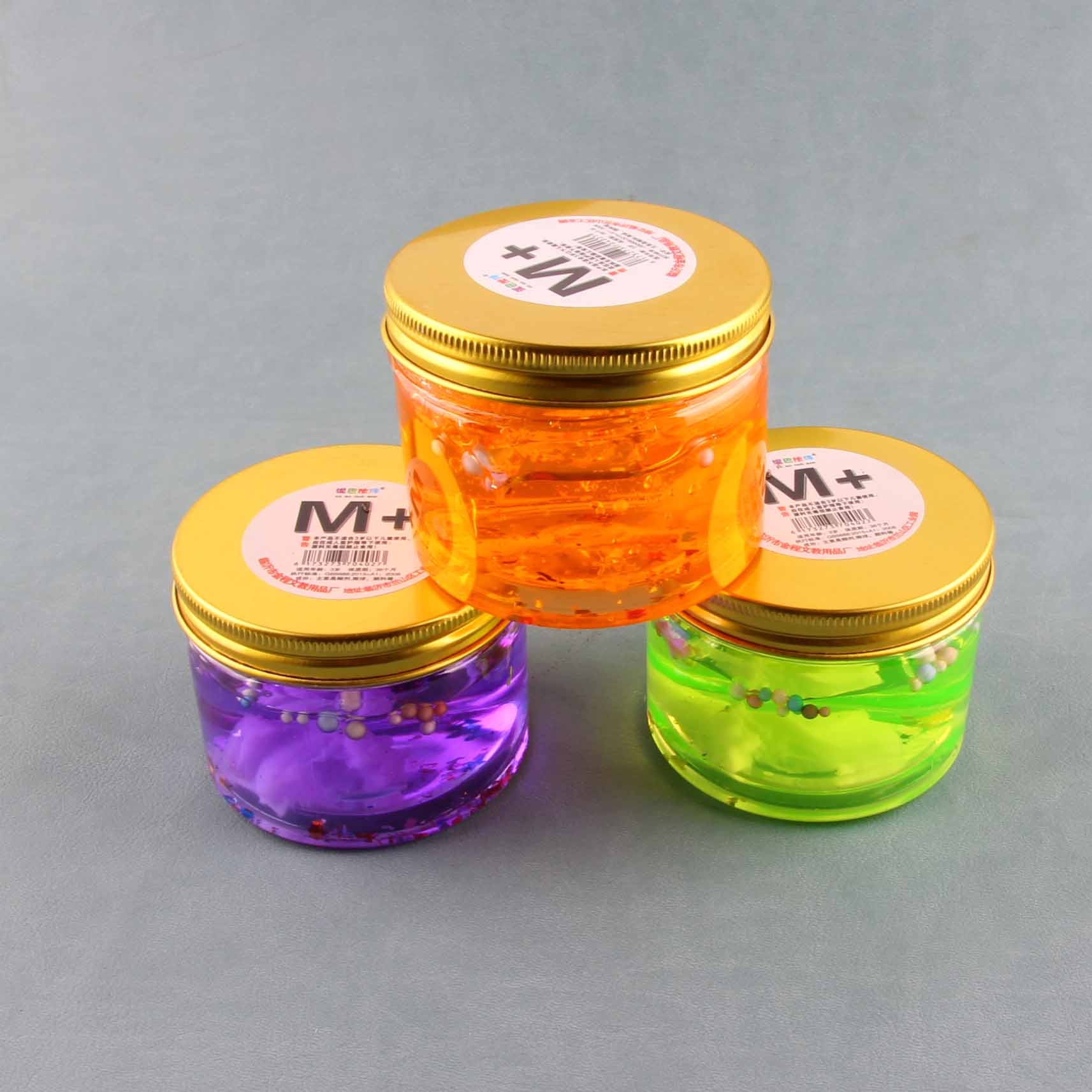M+ Round Box Gold-covered Foam Clay 2