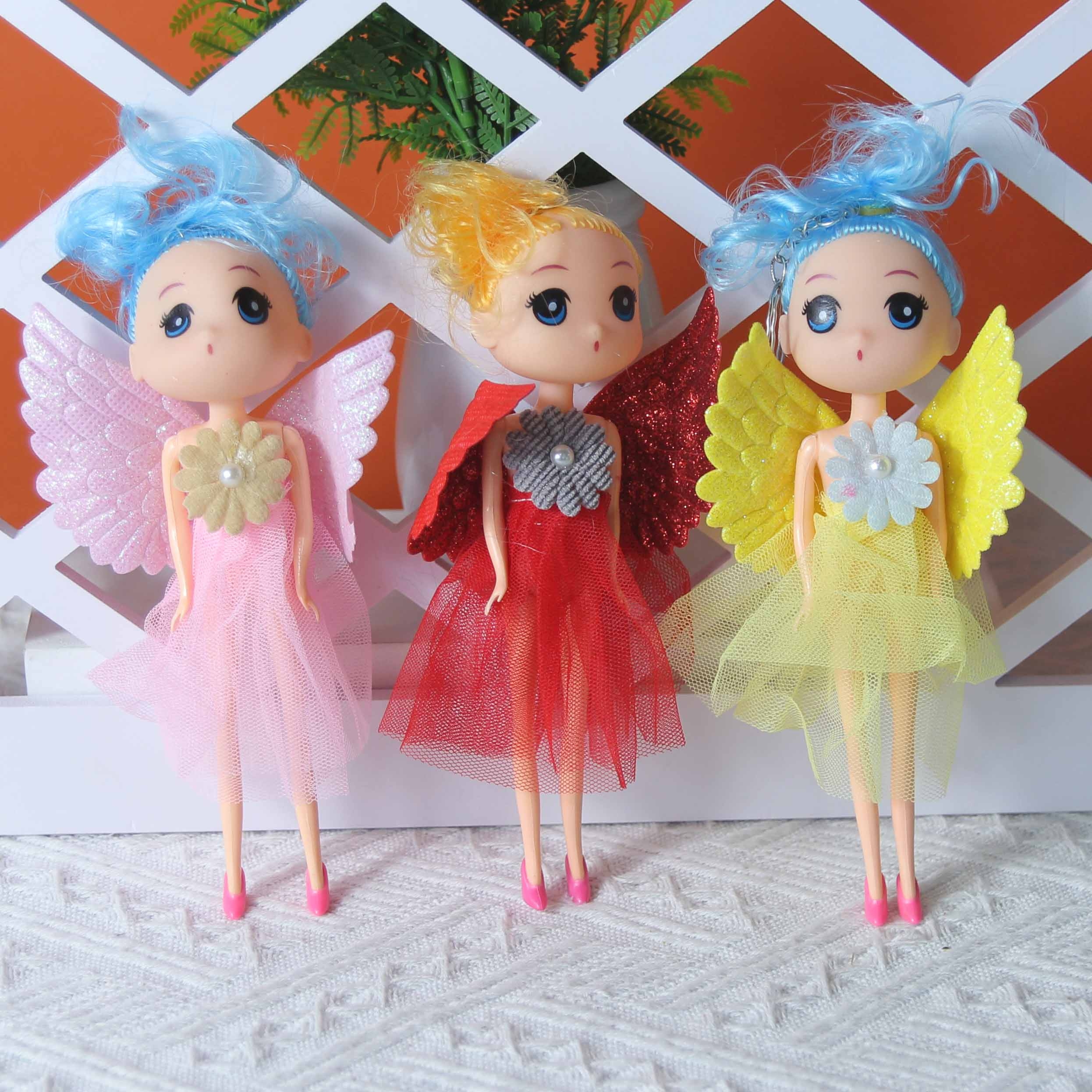 Wing Long Leg Chiffon Doll Keychain