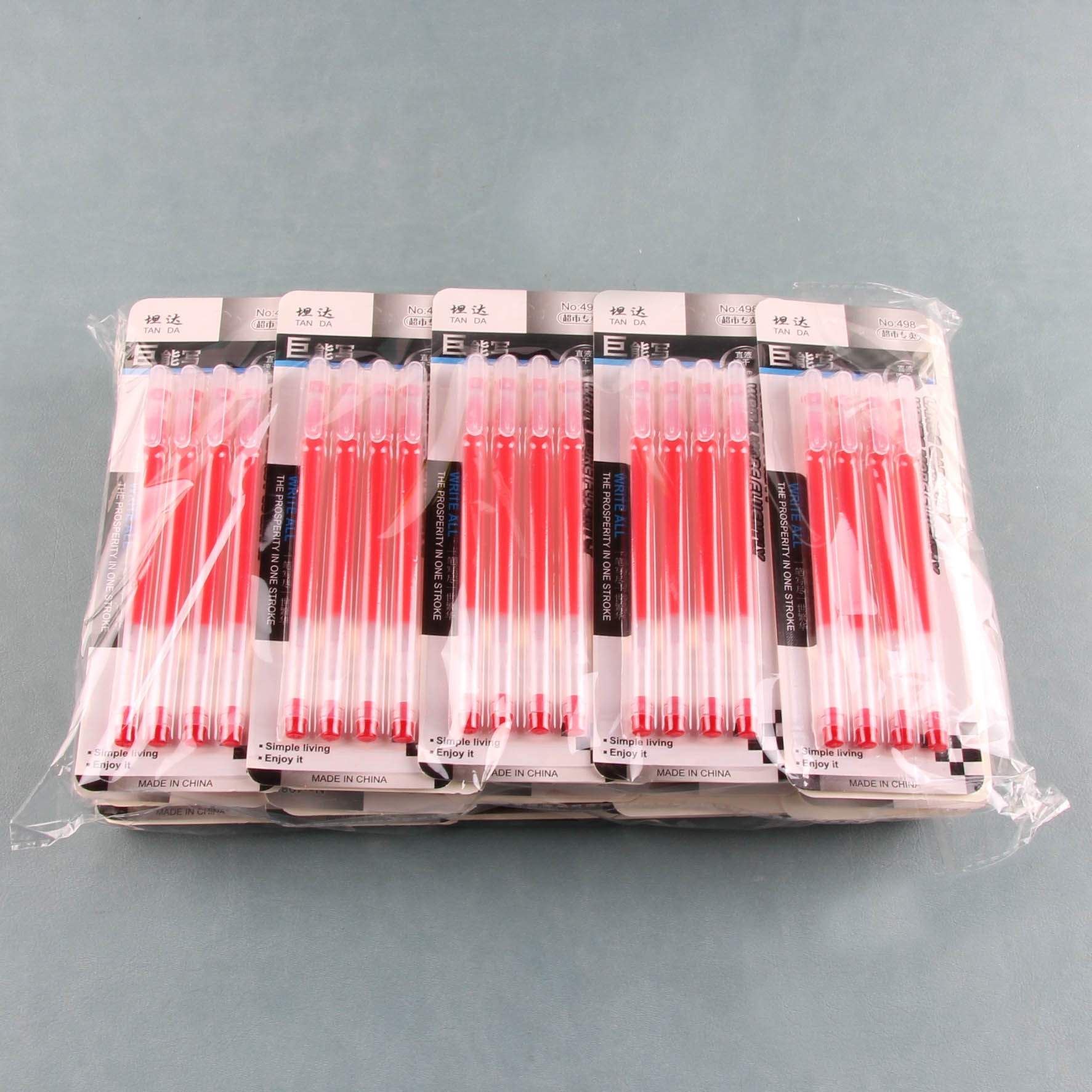 Hengda Grande-capacidad 4 Gel Pens (Red) 3