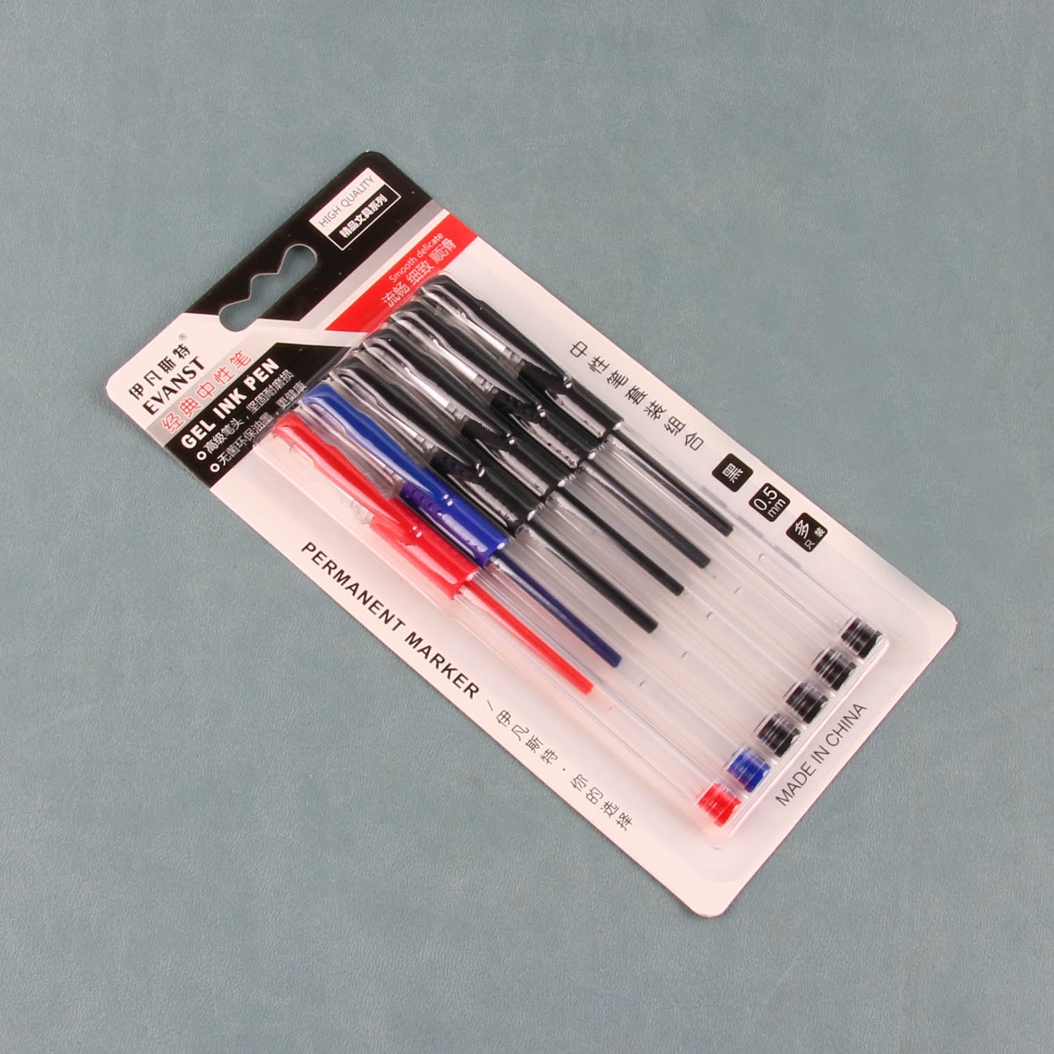 Ivánster 6 Bolígrafos Neutrales (1 Rojo 4 Negro 1 Azul) 2