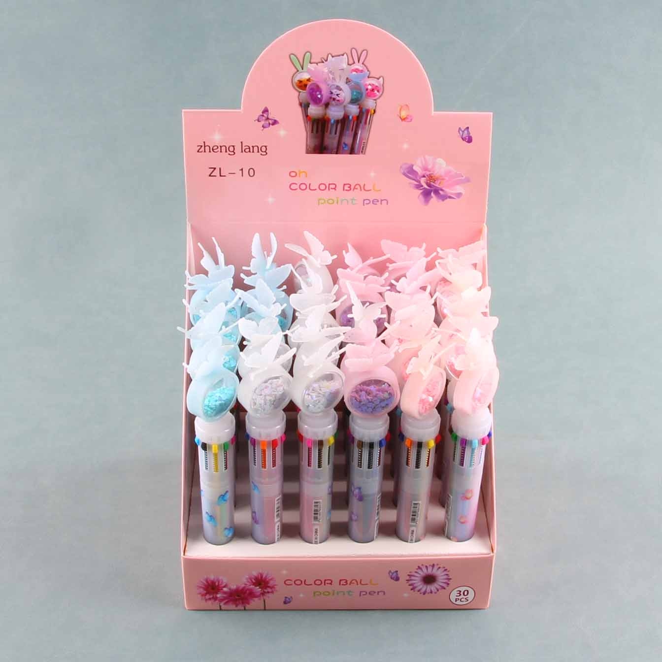 Glitter Hand Diary 10-color Pen SET (Cat/butterfly/rabbit) 3