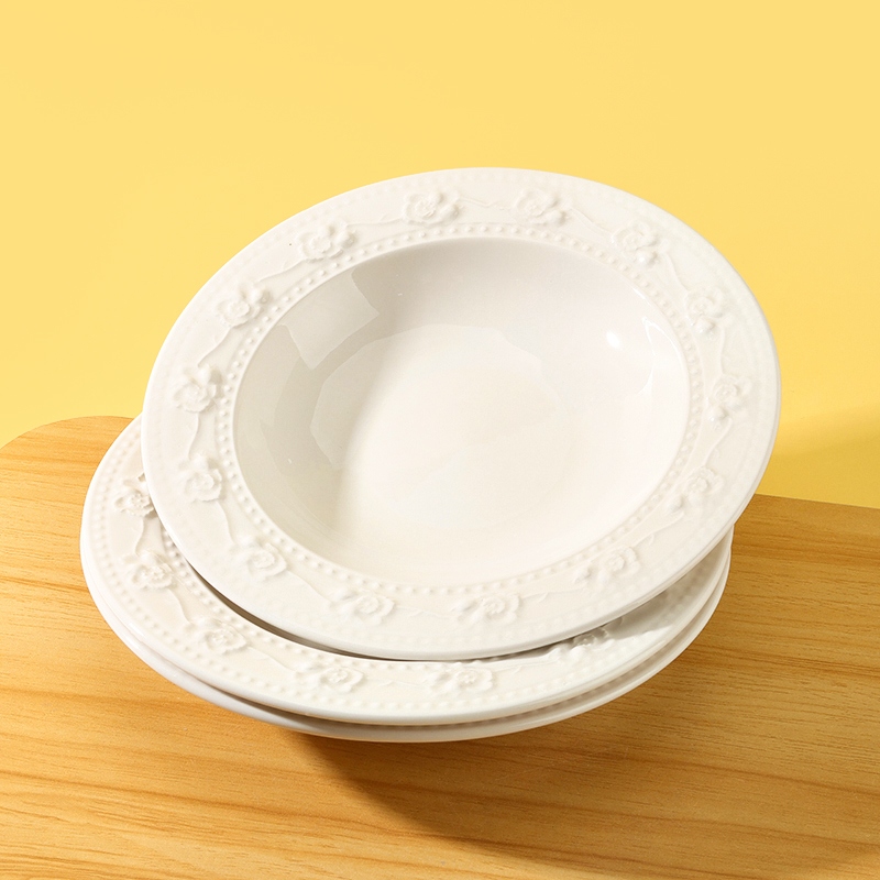 Placa de Sopa Blanca de 8 Pulgadas 4