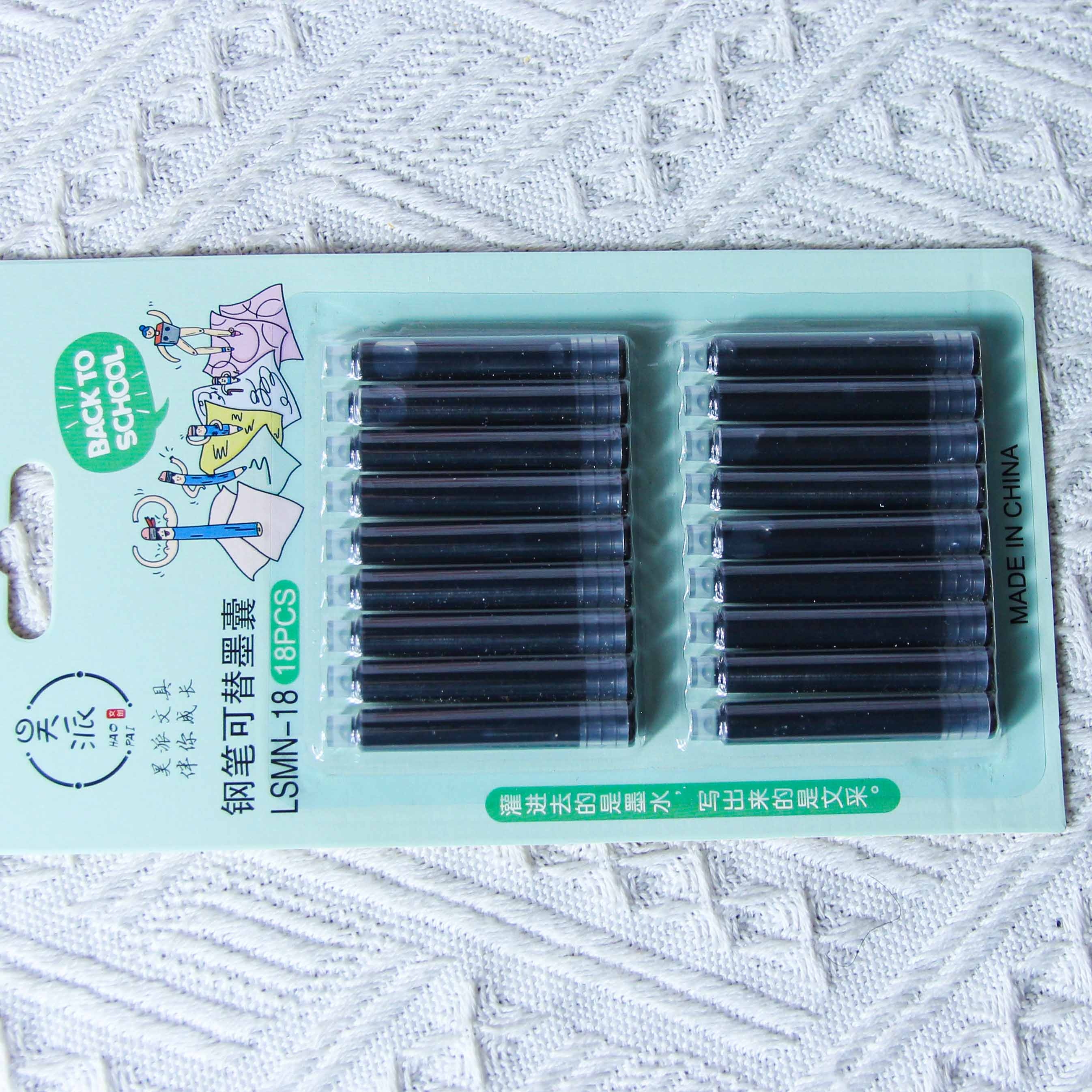 Haopai 18 Fountain Pen Ink Cartridges (Black) 3