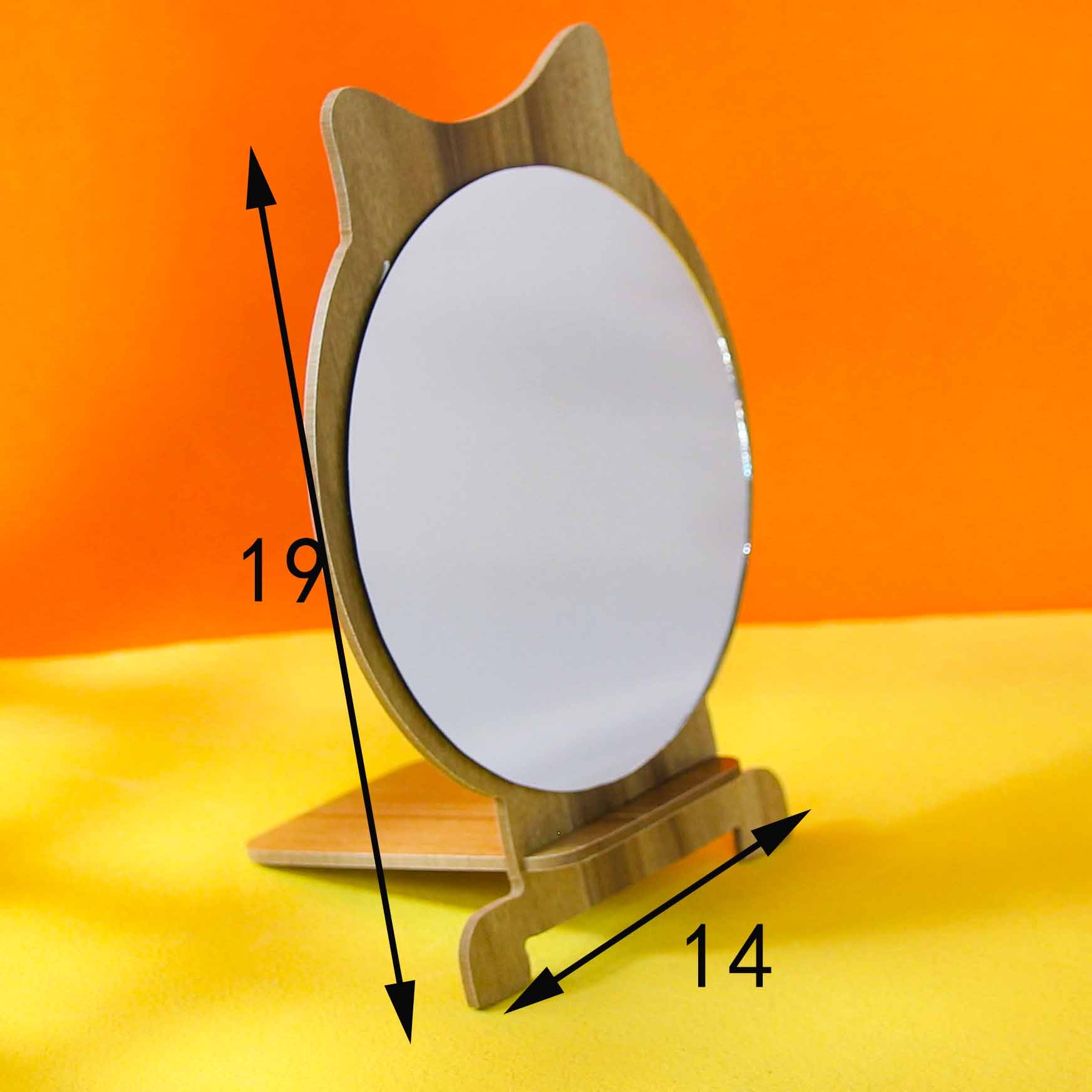 Fortune Cat Wooden Puzzle Mirror 3