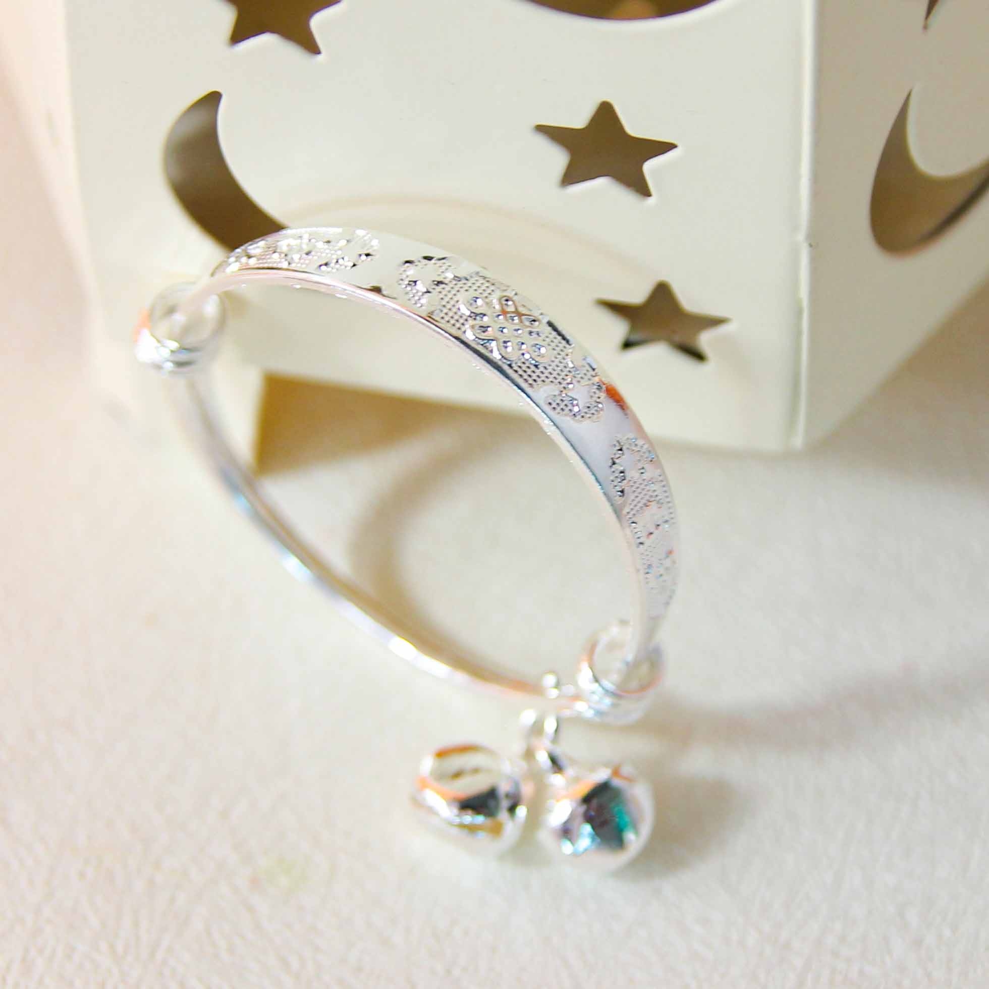Carta de los Niños Pulsera de Campana (Plata) 4
