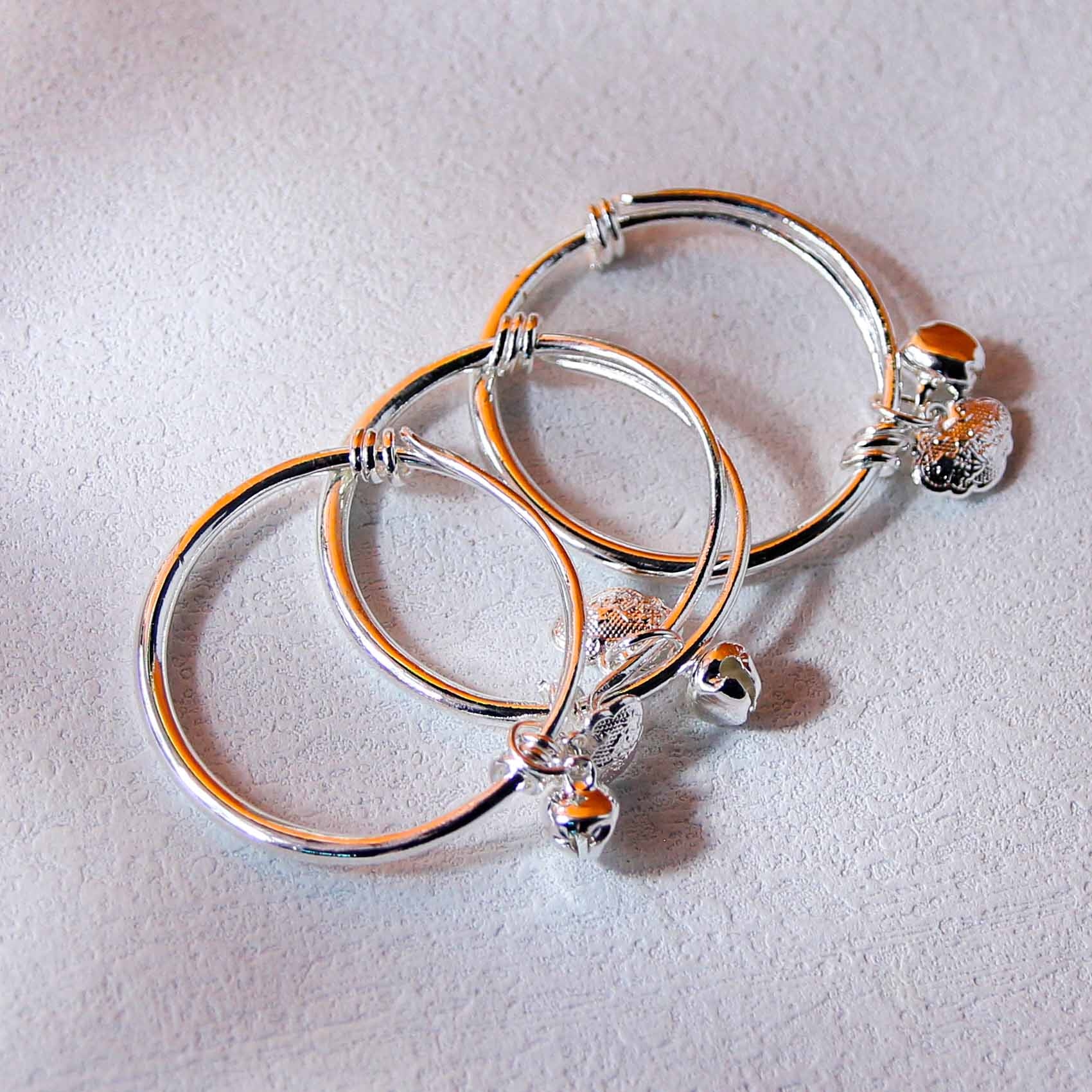 Carta de los Niños Pulsera de Campana (Plata) 5