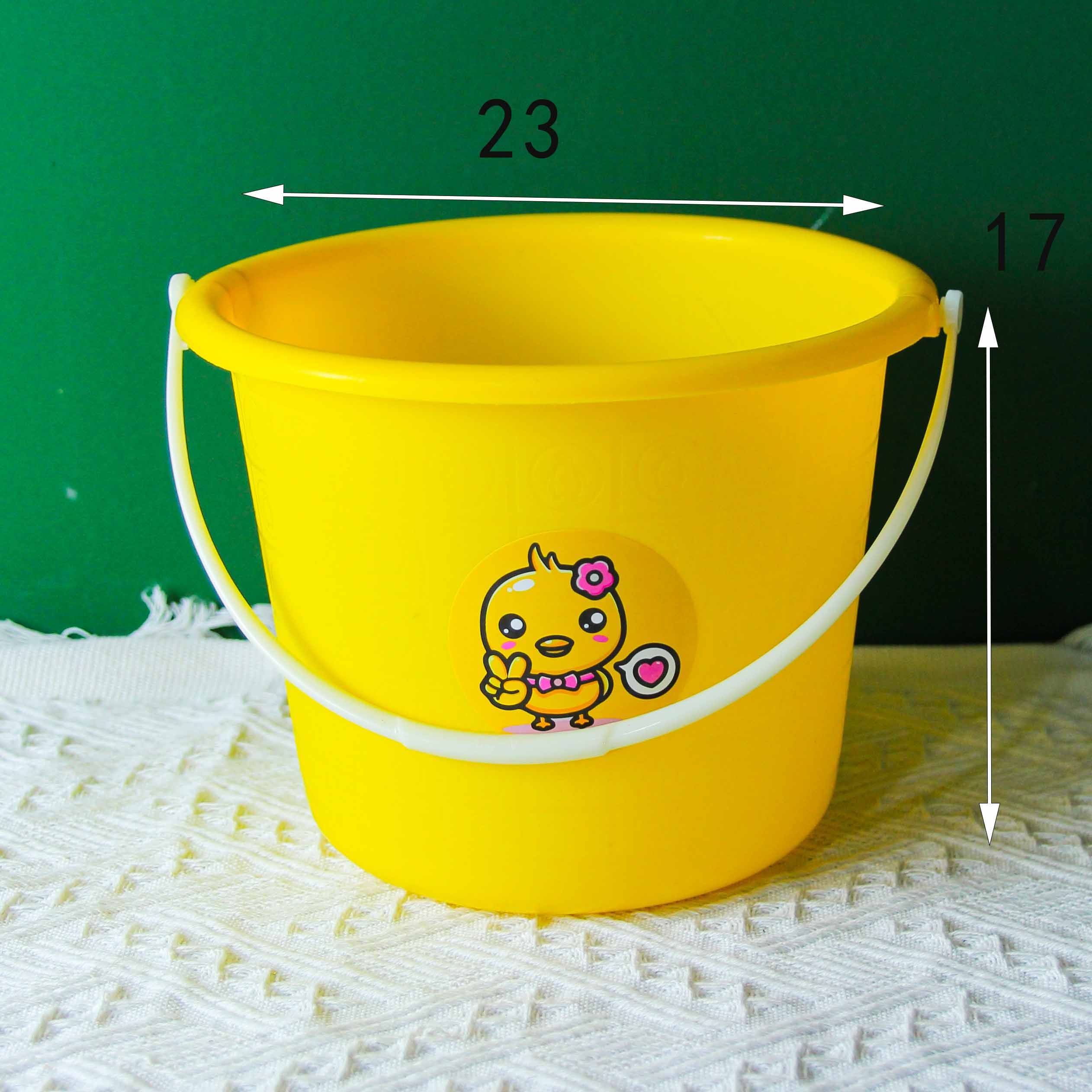 88-3 Cubo Amarillo Pequeño Portátil 2