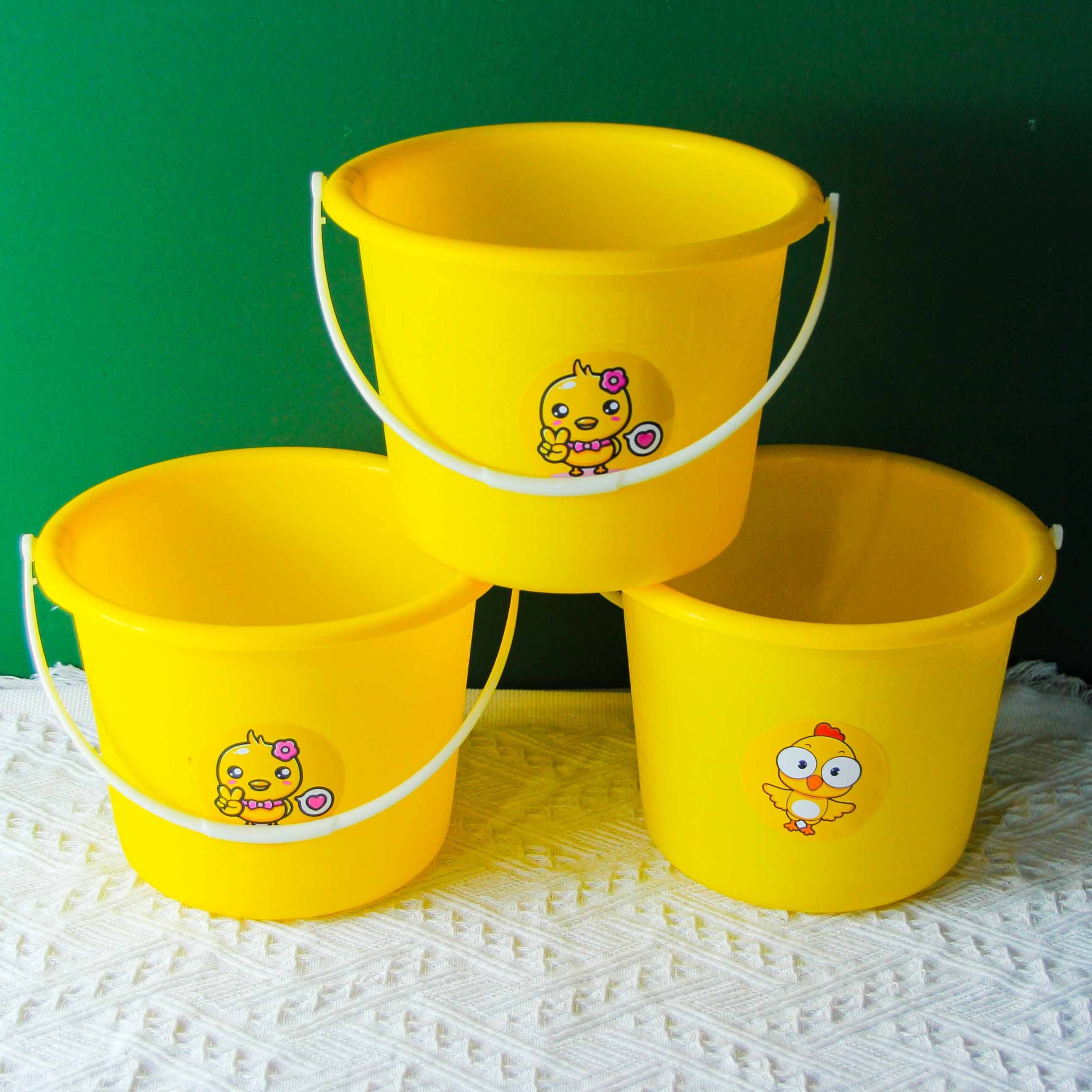 88-3 Cubo Amarillo Pequeño Portátil 4