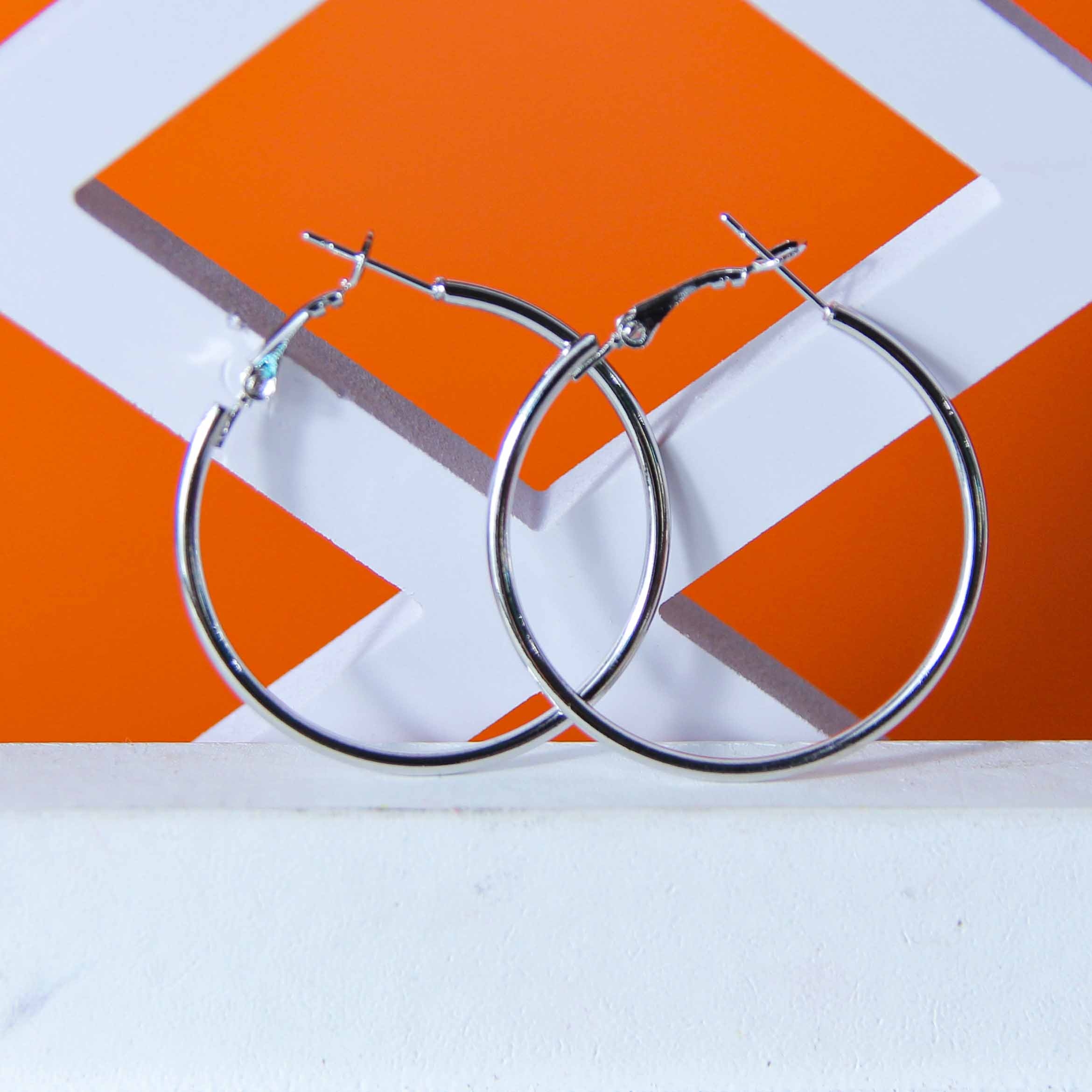 Pendientes de Gran Círculo de Plata