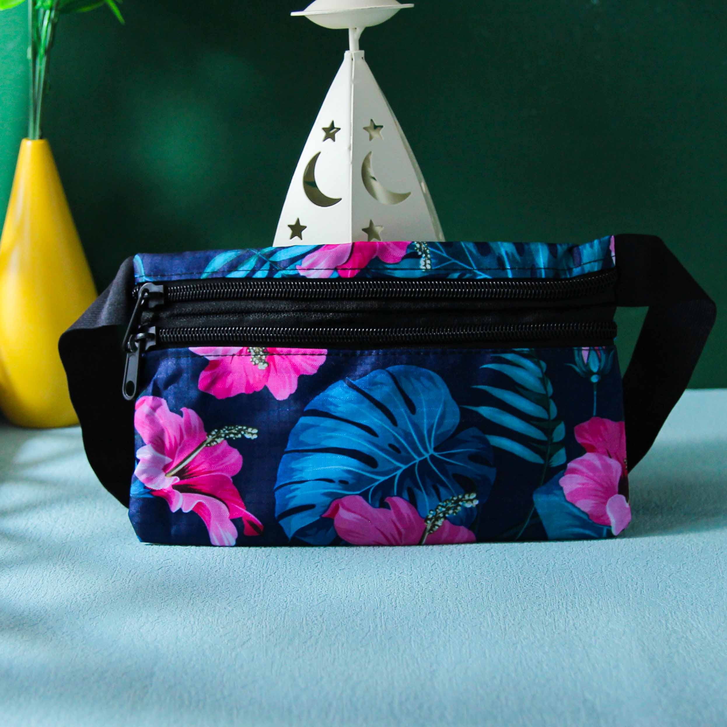 Floral Impermeable de la Cintura Elástica Bolsa 3