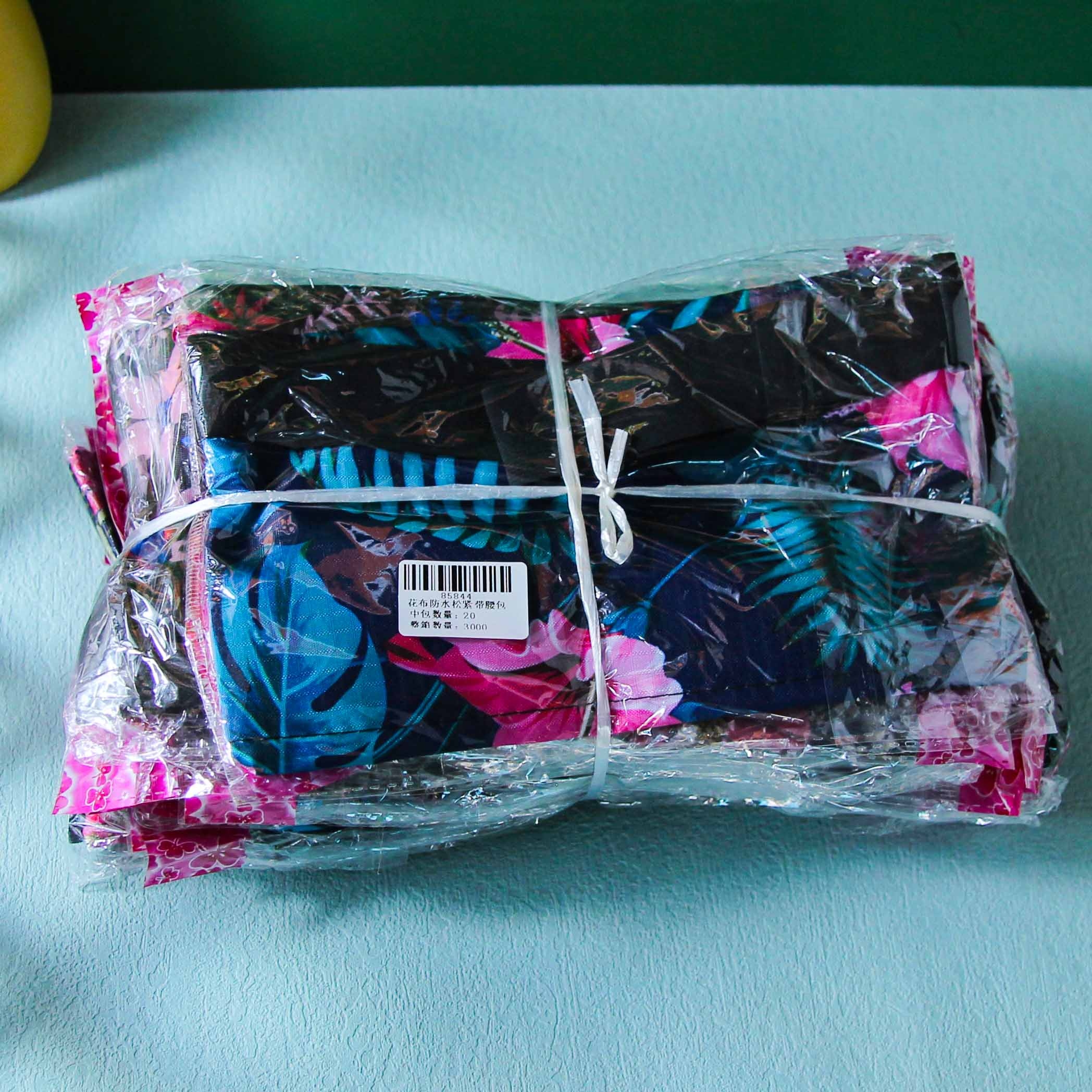 Floral Impermeable de la Cintura Elástica Bolsa 4