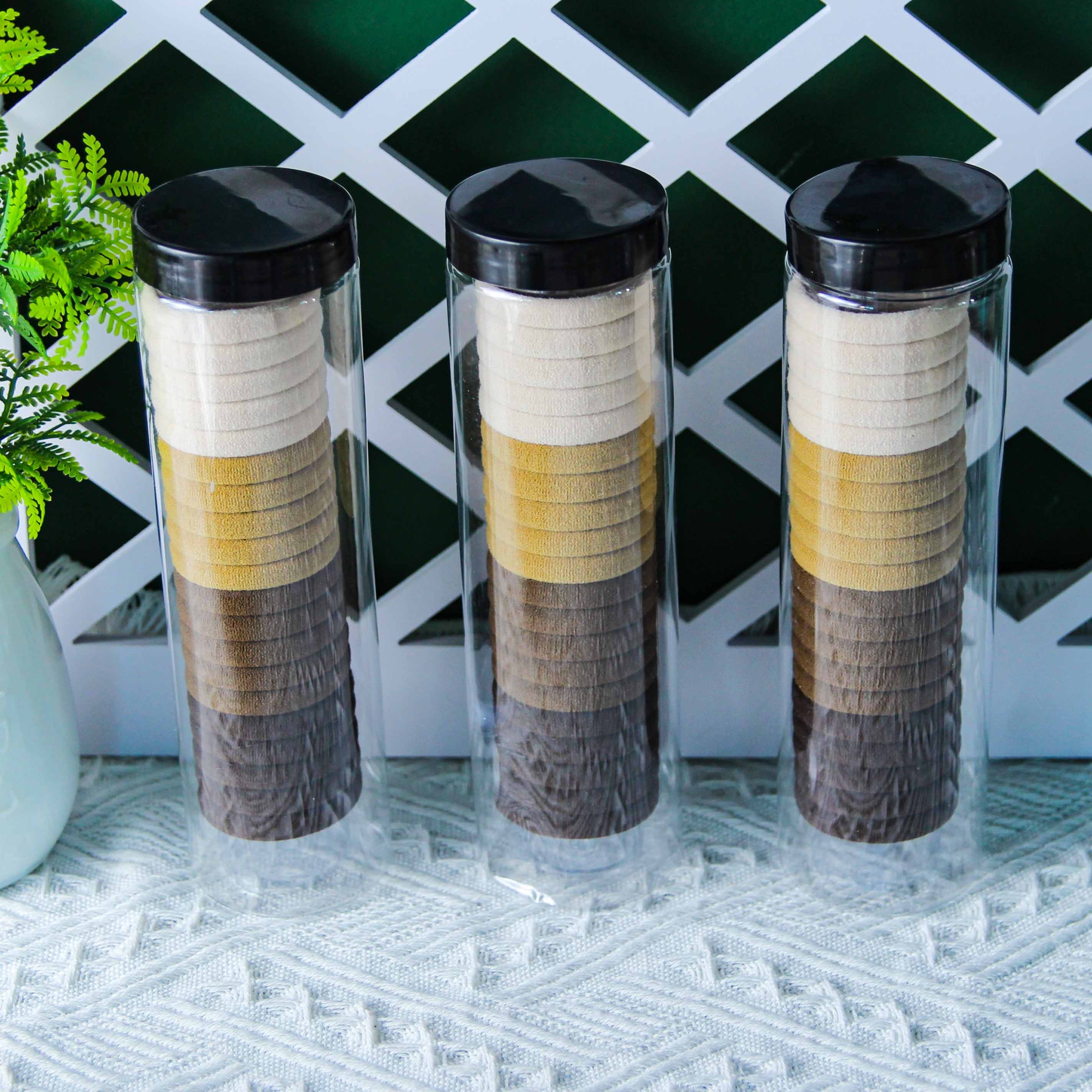 Veinte Milk Tea Color Cotton Hair Ties 3