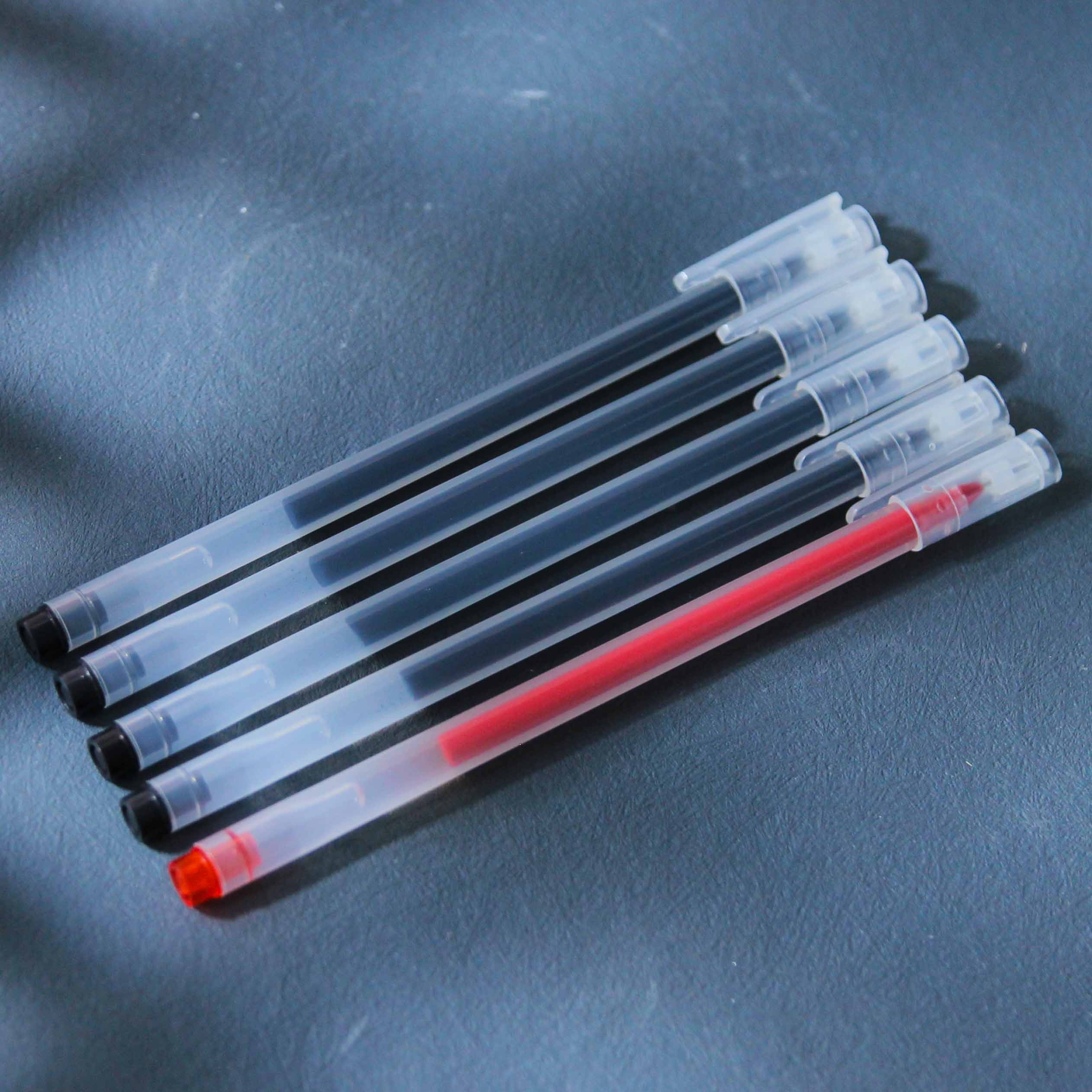 Haopai ZXB-05 Five Red and Black Gel Pens 4