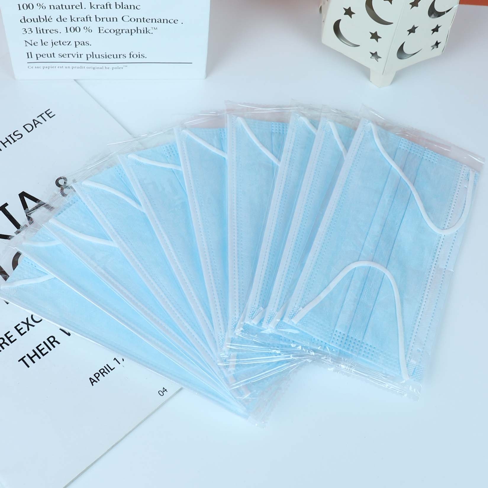 Máscaras Desechables Blue Ten-piece (Individually Packaged) 2