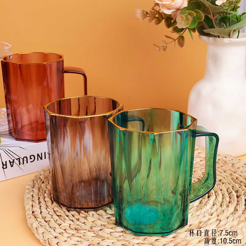 101 Taza de Diamante Transparente de Oro