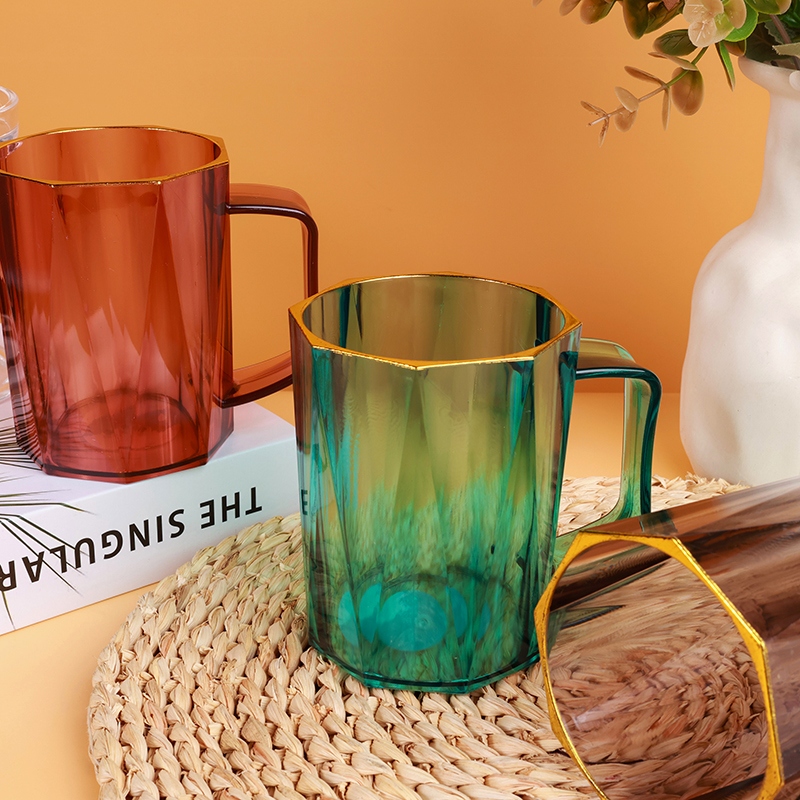101 Taza de Diamante Transparente de Oro 4