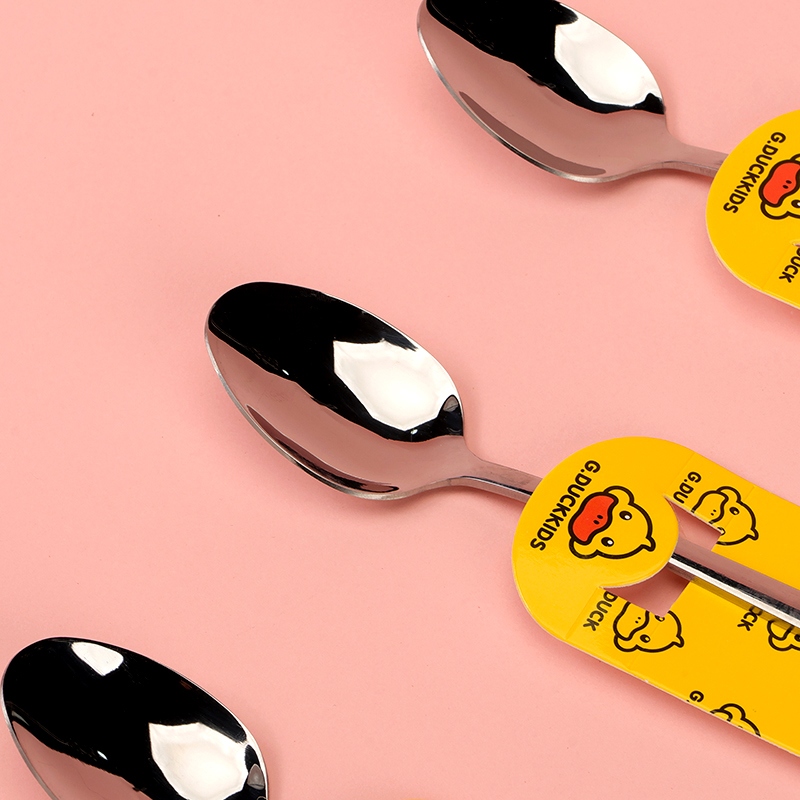 H03 Little Yellow Duck Korean-style Pointed Spoon 3