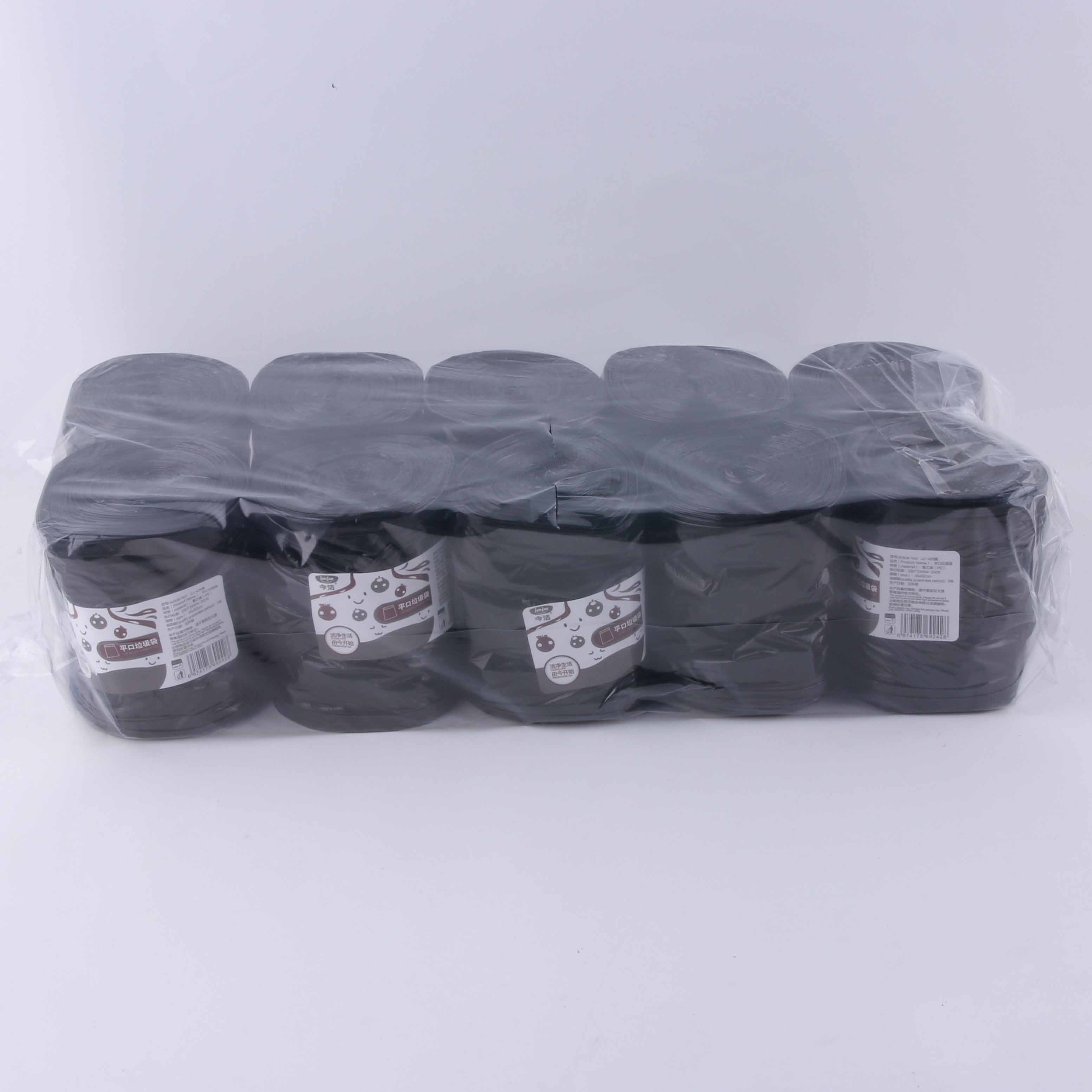JJ-428 Extra Thick Flat Mouth Trash Bag (Black) 4