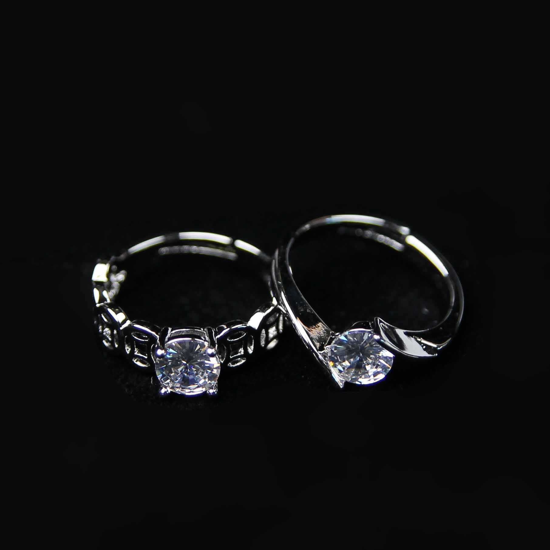 Plano Plano Zircon Stone Damas de Anillo 4