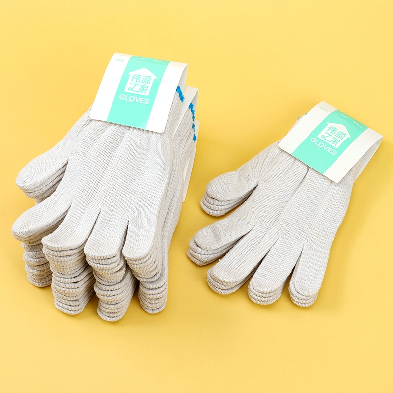 8802 Dos Pares de Guantes de Trabajo de Algodón Puro (Bagged)