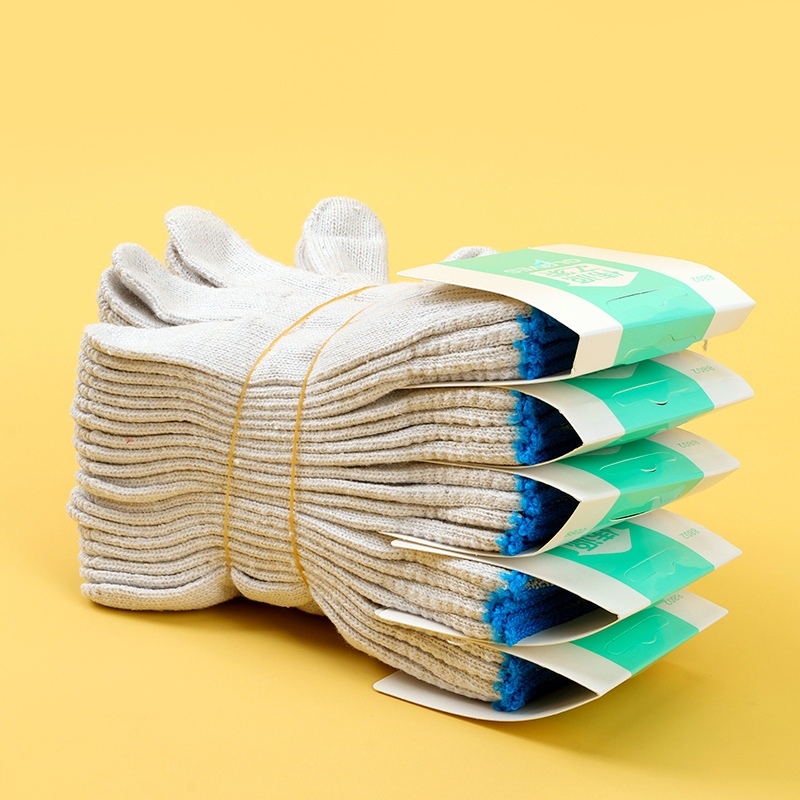 8802 Dos Pares de Guantes de Trabajo de Algodón Puro (Bagged) 5