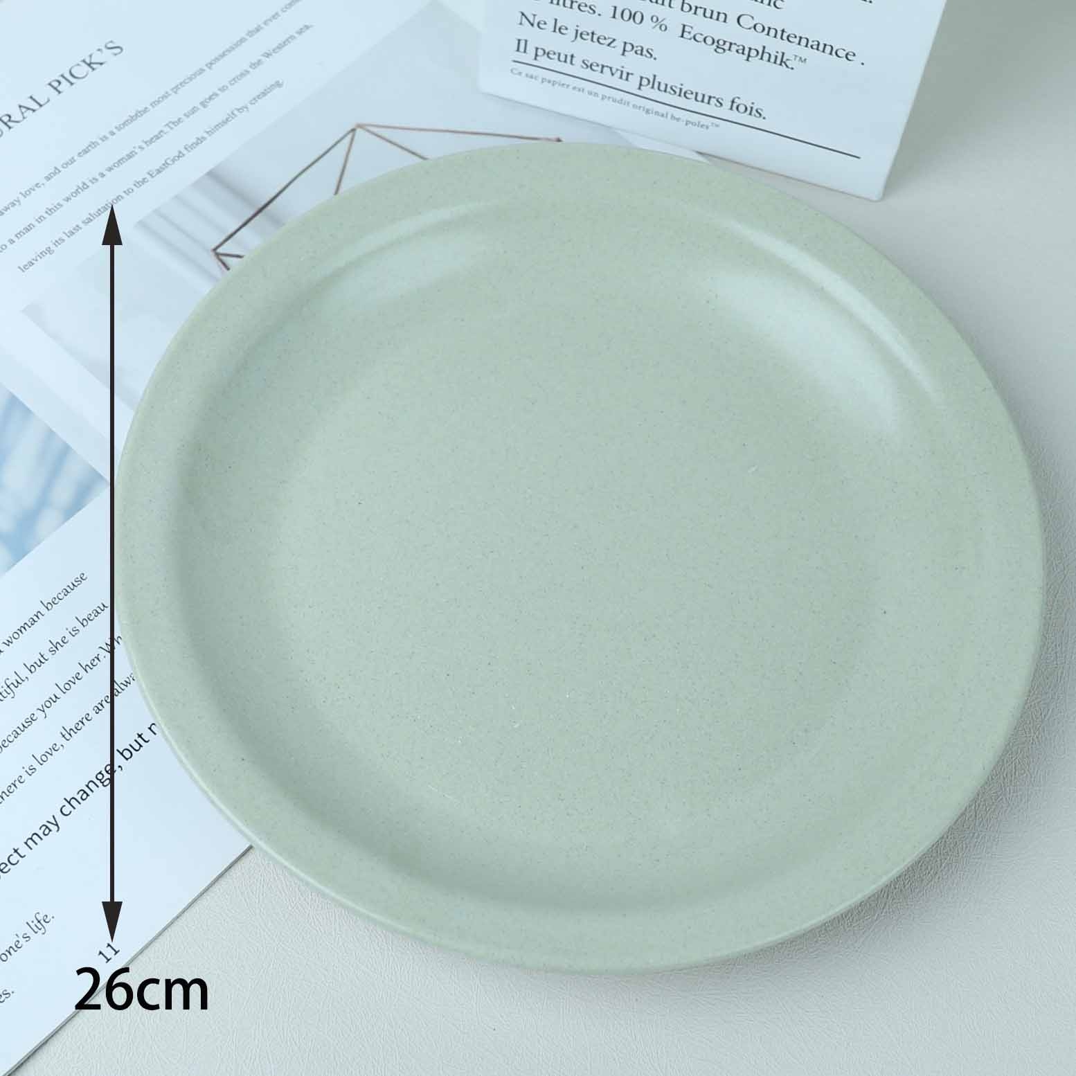 P001 Faux Porcelain Round Plate 3