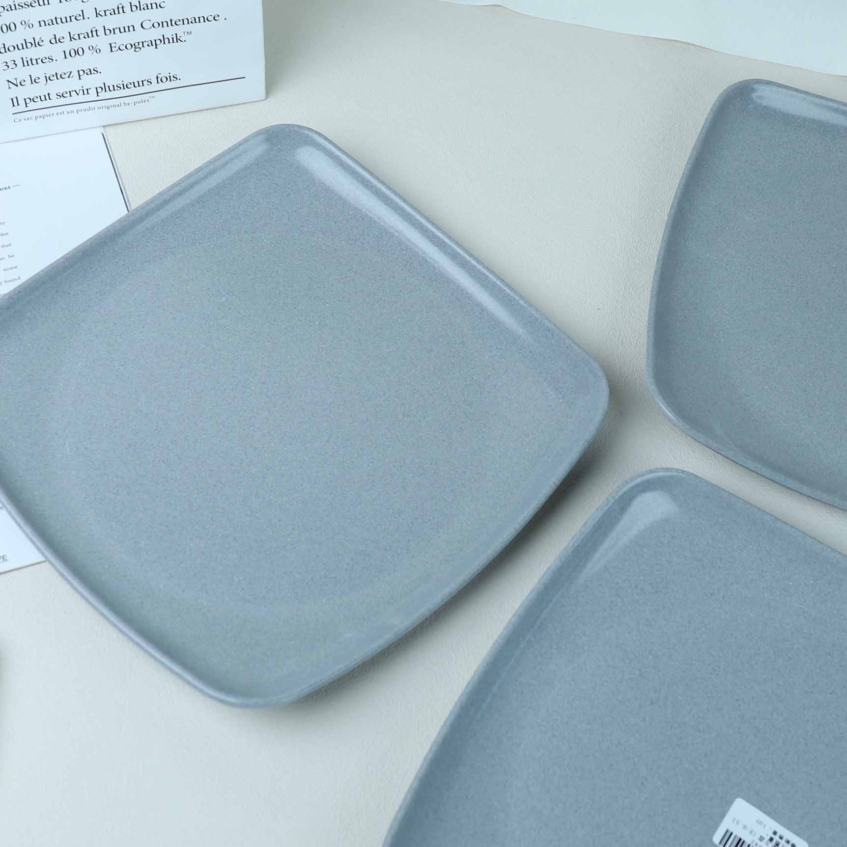 2096 Faux Porcelain Square Plate (E-9.5) 3