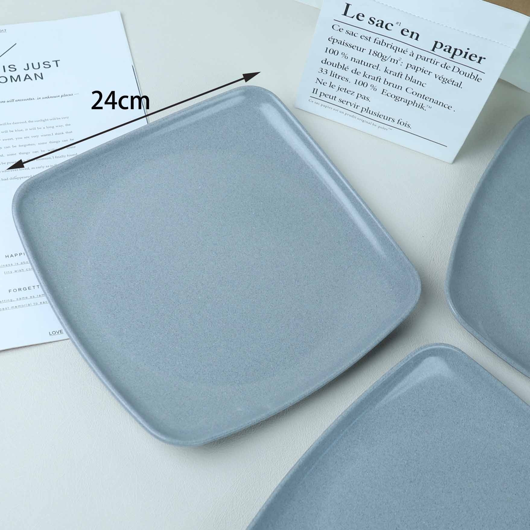 2096 Faux Porcelain Square Plate (E-9.5) 4