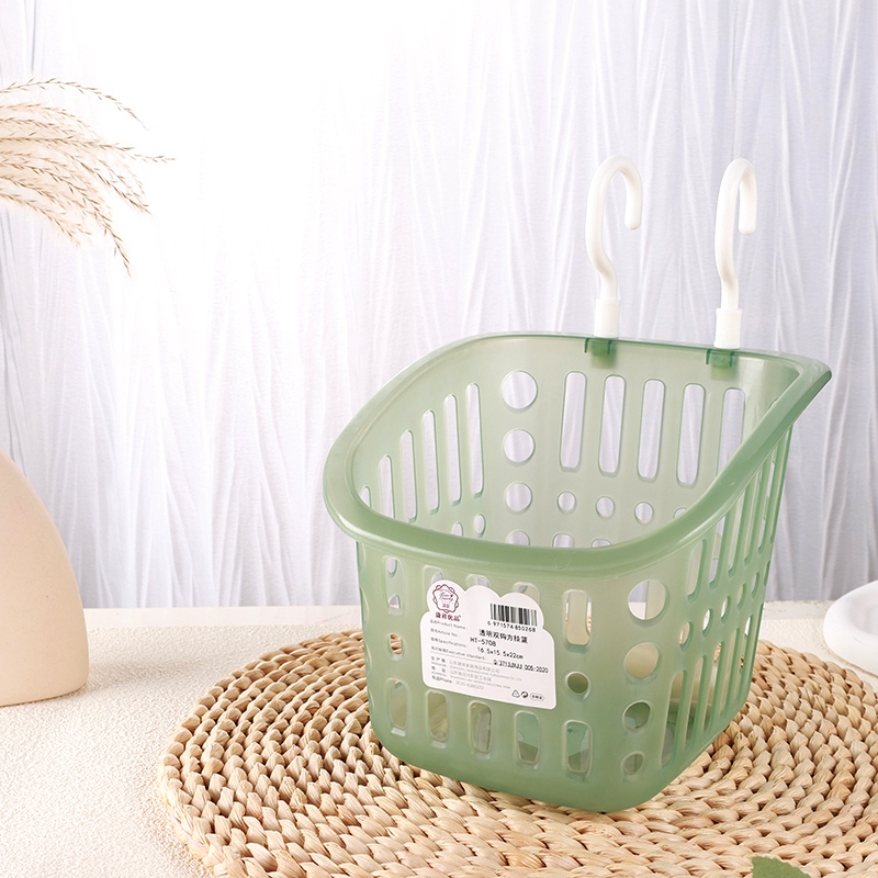 HT5708 Transparente Doble Ranura Colgante Cesta 4