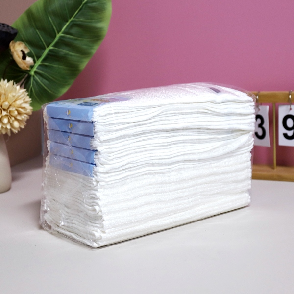 * 8123 Ponche 4 27*30 Toallas de Fibra de Bambú Blanco 5