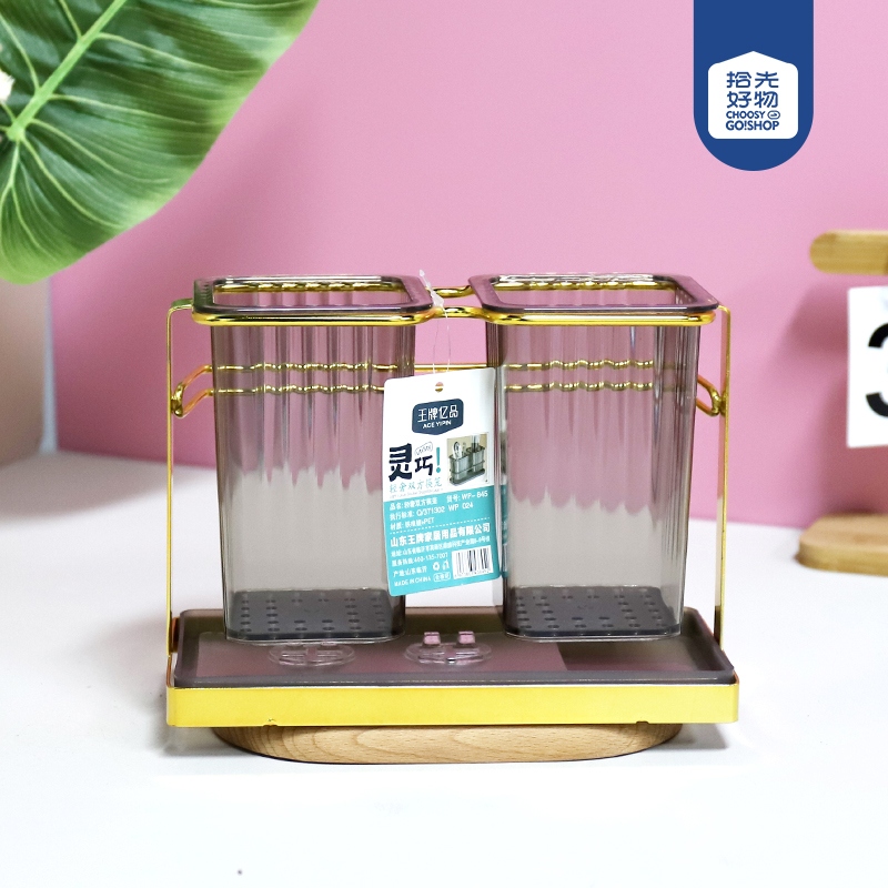 845 Luz de Lujo Doble Cuadrado Palillos Cage Rack 2