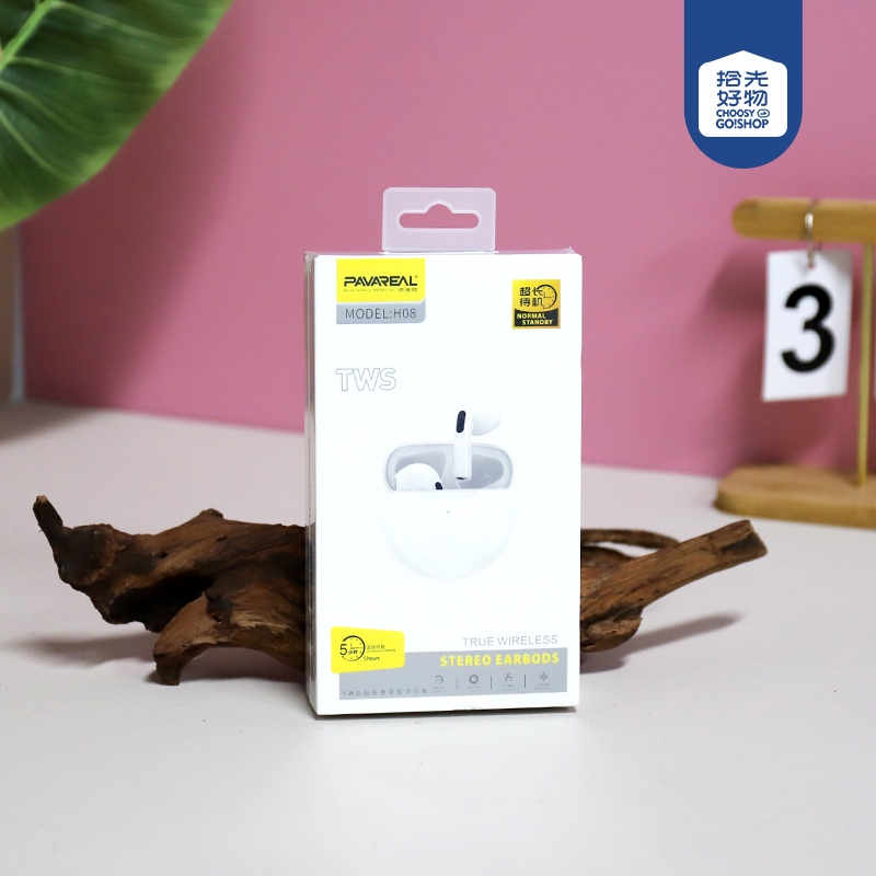 Auricular Bluetooth H08-WHITE-BINAURAL TWS